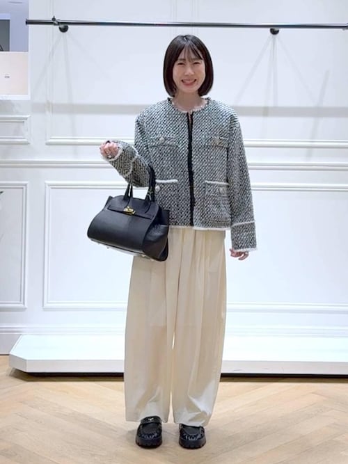 セール】【Sサイズ展開・セットアップ対応】ツイードノーカラー