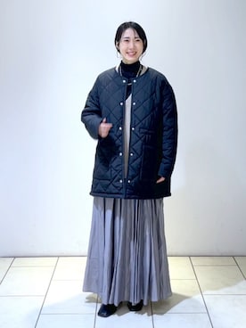 「A part by（アパートバイ）のアイテム（ダウンジャケット/コート）」を使った、なかみさん（レディース・155cm）の秋コーディネート