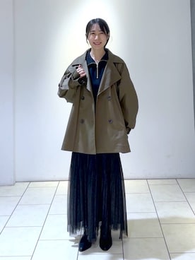 「e/rm（イーアールエム）のアイテム（スウェット）」を使った、なかみさん（レディース・154cm）の秋コーディネート