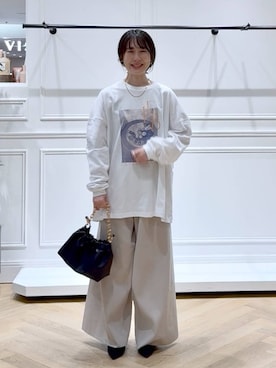 「アイテム（パンツドレス）」を使った、なかみさん（レディース・154cm）の秋コーディネート