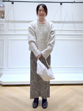 「LAKOLE（ラコレ）のアイテム」を使った、なかみさん（レディース・154cm）の秋コーディネート