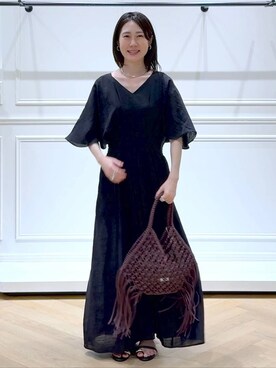 「A part by（アパートバイ）のアイテム（ハンドバッグ）」を使った、なかみさん（レディース・154cm）の夏コーディネート