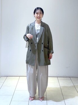 なかみさん(レディース・154cm)の春コーディネート