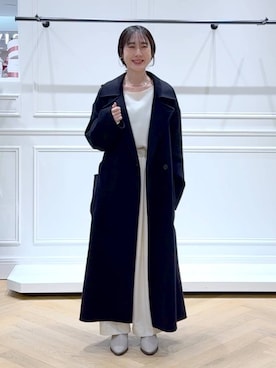 「アイテム（バレッタ/ヘアクリップ、ゴールド系）」を使った、なかみさん（レディース・154cm）の秋コーディネート