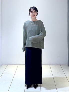 「A part by（アパートバイ）のアイテム（イヤリング）」を使った、なかみさん（レディース・154cm）の秋コーディネート