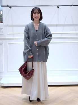 「A part by（アパートバイ）のアイテム（ショルダーバッグ）」を使った、なかみさん（レディース・154cm）の冬コーディネート