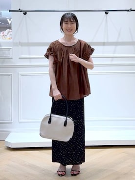 「アイテム（スカート）」を使った、なかみさん（レディース・154cm）の夏コーディネート
