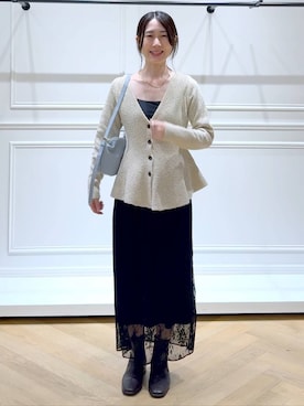 「LAKOLE（ラコレ）のアイテム」を使った、なかみさん（レディース・154cm）の秋コーディネート