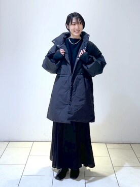 「A part by（アパートバイ）のアイテム（ダウンジャケット/コート）」を使った、なかみさん（レディース・155cm）の秋コーディネート
