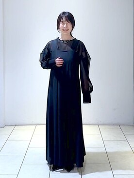 「A part by（アパートバイ）のアイテム（イヤリング）」を使った、なかみさん（レディース・154cm）の秋コーディネート