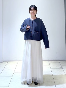 「A part by（アパートバイ）のアイテム（イヤリング）」を使った、なかみさん（レディース・154cm）の秋コーディネート