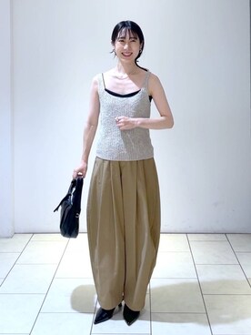 「A part by（アパートバイ）のアイテム（イヤリング）」を使った、なかみさん（レディース・154cm）の夏コーディネート