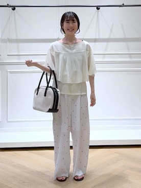 「A part by（アパートバイ）の≪追加8≫ステンレス_スネークネックレス（ネックレス）」を使った、なかみさん（レディース・154cm）の夏コーディネート
