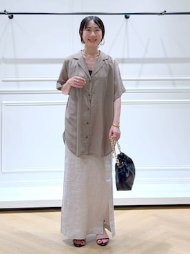 「バッグ」｜「アイテム（アクセサリー）」を使った、なかみさん（レディース・154cm）の夏コーディネート