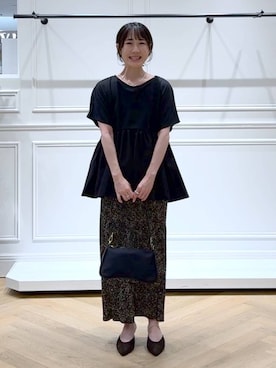 「アイテム（バレッタ/ヘアクリップ）」を使った、なかみさん（レディース・154cm）の夏コーディネート
