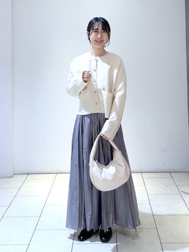 「A part by（アパートバイ）のアイテム（イヤリング）」を使った、なかみさん（レディース・154cm）の秋コーディネート