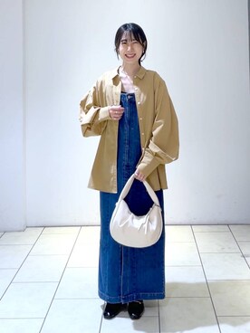 「A part by（アパートバイ）のアイテム（イヤリング）」を使った、なかみさん（レディース・154cm）の秋コーディネート