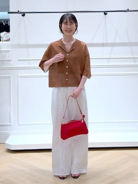 「A part by（アパートバイ）の≪追加8≫ステンレス_スネークネックレス（ネックレス）」を使った、なかみさん（レディース・154cm）の夏コーディネート