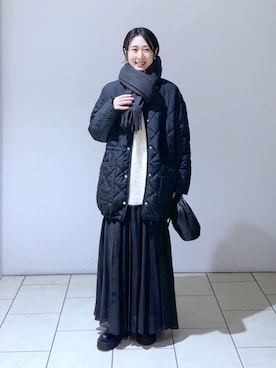 「A part by（アパートバイ）のアイテム（ダウンジャケット/コート）」を使った、なかみさん（レディース・155cm）の秋コーディネート