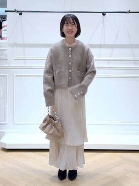 「LAKOLE（ラコレ）のアイテム」を使った、なかみさん（レディース・154cm）の秋コーディネート