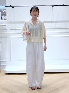 「A part by（アパートバイ）の≪追加8≫ステンレス_スネークネックレス（ネックレス）」を使った、なかみさん（レディース・154cm）の夏コーディネート