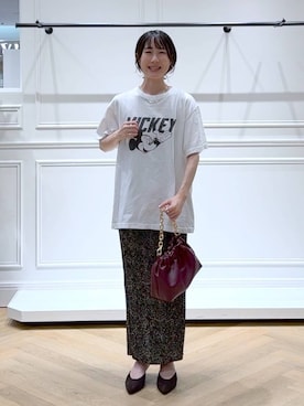「アイテム（バレッタ/ヘアクリップ）」を使った、なかみさん（レディース・154cm）の夏コーディネート