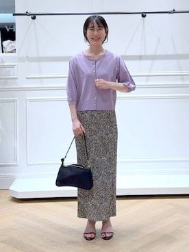 「A part by（アパートバイ）の≪追加8≫ステンレス_スネークネックレス（ネックレス）」を使った、なかみさん（レディース・154cm）の夏コーディネート