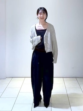 「A part by（アパートバイ）のアイテム（イヤリング）」を使った、なかみさん（レディース・154cm）の秋コーディネート