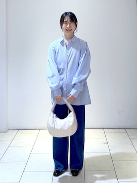「A part by（アパートバイ）のアイテム（イヤリング）」を使った、なかみさん（レディース・154cm）の秋コーディネート