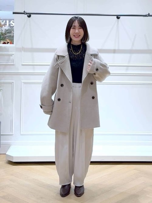 【メル48074さま専用】スーパー100 2WAYコート　アパートバイローリーズ セール】スーパー100 2WAYコート（ピーコート）｜A part by（アパート