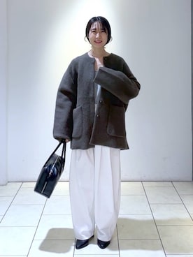 「A part by（アパートバイ）のアイテム（その他アウター）」を使った、なかみさん（レディース・154cm）の冬コーディネート