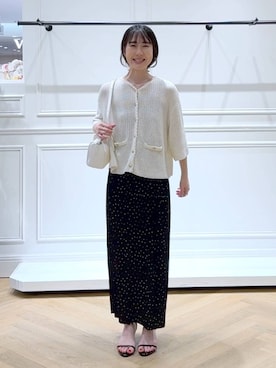 「アイテム（バレッタ/ヘアクリップ）」を使った、なかみさん（レディース・154cm）の夏コーディネート