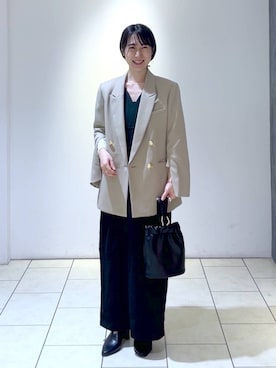 「A part by（アパートバイ）のアイテム（イヤリング）」を使った、なかみさん（レディース・154cm）の秋コーディネート