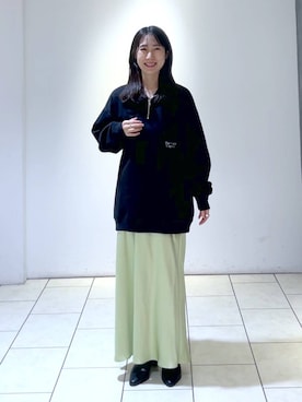 「e/rm（イーアールエム）のアイテム（スウェット）」を使った、なかみさん（レディース・154cm）の秋コーディネート