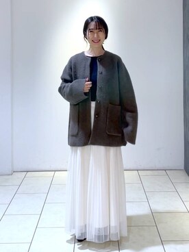 「A part by（アパートバイ）のアイテム（その他アウター）」を使った、なかみさん（レディース・154cm）の秋コーディネート
