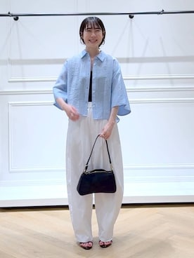 「A part by（アパートバイ）の≪追加8≫ステンレス_スネークネックレス（ネックレス）」を使った、なかみさん（レディース・154cm）の夏コーディネート