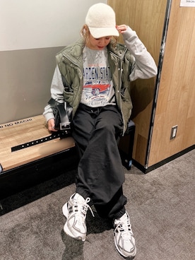 「DEVICE（デバイス）のアイテム（トップス）」を使った、DEVICEさん（レディース・160cm）の冬コーディネート