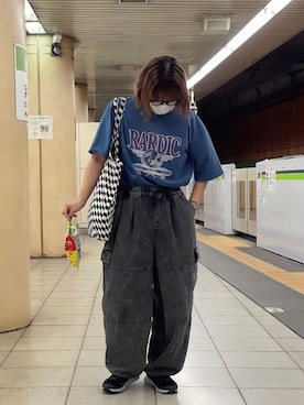 「DEVICE（デバイス）のアイテム（トップス）」を使った、DEVICEさん（レディース・160cm）の夏コーディネート