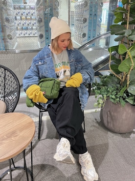 「DEVICE（デバイス）のアイテム（トップス）」を使った、DEVICEさん（レディース・165cm）の冬コーディネート