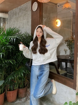 「DEVICE（デバイス）のアイテム（トップス）」を使った、DEVICEさん（レディース・160cm）の春コーディネート