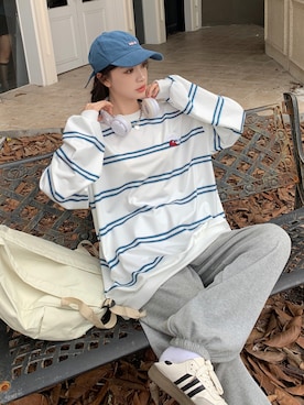 「DEVICE（デバイス）のアイテム（トップス）」を使った、DEVICEさん（レディース・165cm）の秋コーディネート