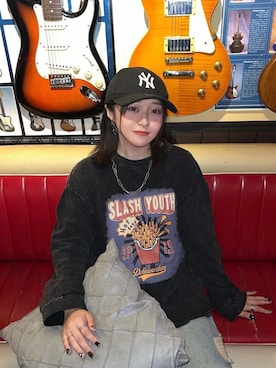 「キャップ女子」｜DEVICEさん（レディース・160cm）の秋コーディネート