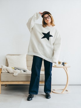 「DEVICE（デバイス）のアイテム（トップス）」を使った、DEVICEさん（レディース・165cm）の秋コーディネート