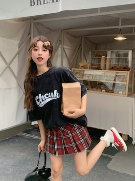 「DEVICE（デバイス）のアイテム（トップス）」を使った、DEVICEさん（レディース・160cm）の春コーディネート