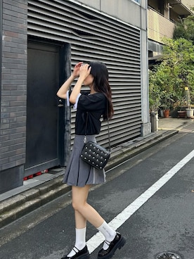 「ミニスカート」｜DEVICEさん（レディース・160cm）の秋コーディネート