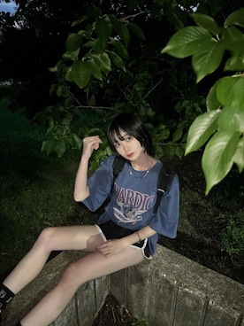 「DEVICE（デバイス）のアイテム（トップス）」を使った、DEVICEさん（レディース・160cm）の夏コーディネート