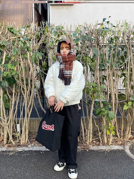 「大学生」｜DEVICEさん（レディース・160cm）の冬コーディネート