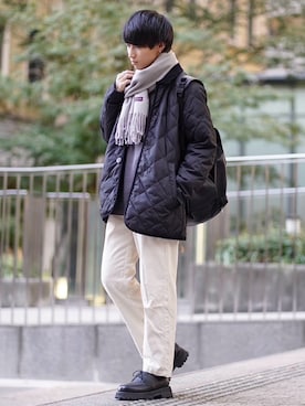 「DEVICE（デバイス）のアイテム」を使った、DEVICEさん（メンズ・175cm）の冬コーディネート