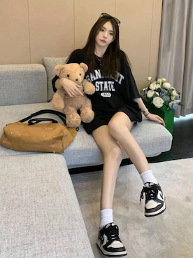 「DEVICE（デバイス）のアイテム（トップス）」を使った、DEVICEさん（レディース・160cm）の夏コーディネート