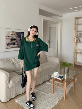 「DEVICE（デバイス）のアイテム（トップス）」を使った、DEVICEさん（レディース・160cm）の春コーディネート